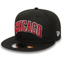 casquette-plate-noire-snapback-9fifty-statement-chicago-bulls-nba-new-era