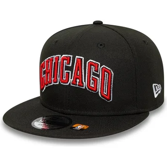 Svart platt Chicago Bulls NBA snapback-keps 9FIFTY Statement från New Era