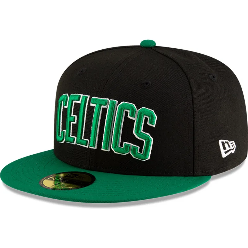 schwarze-und-grune-anliegende-flat-cap-59fifty-statement-der-boston-celtics-nba-von-new-era