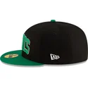 casquette-plate-noire-et-verte-ajustee-59fifty-statement-boston-celtics-nba-new-era