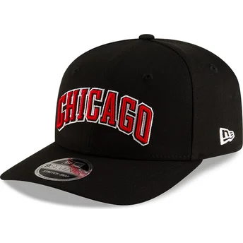 Καπέλο καμπύλο μαύρο snapback 9SEVENTY Statement Stretch Snap των Chicago Bulls NBA της New Era