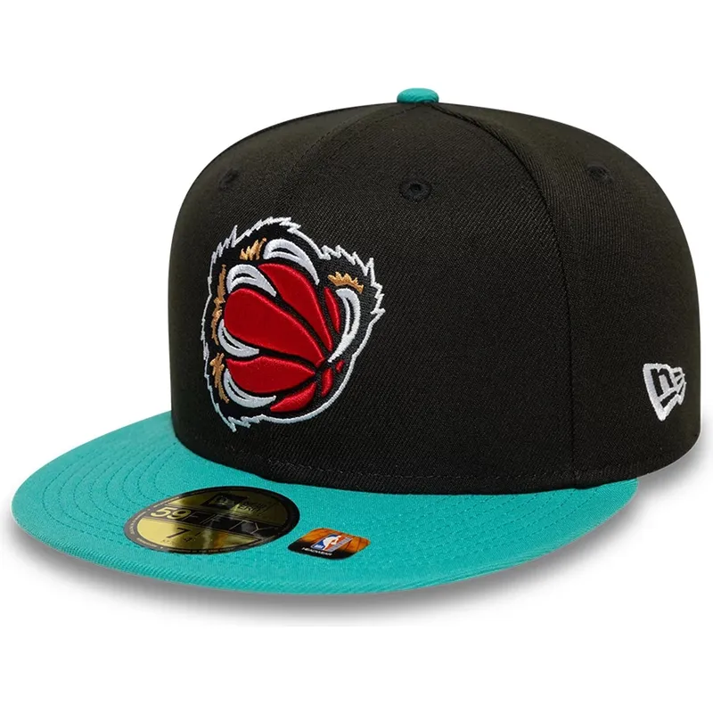 czarna-i-zielona-dopasowana-czapka-z-daszkiem-59fifty-classic-memphis-grizzlies-nba-new-era