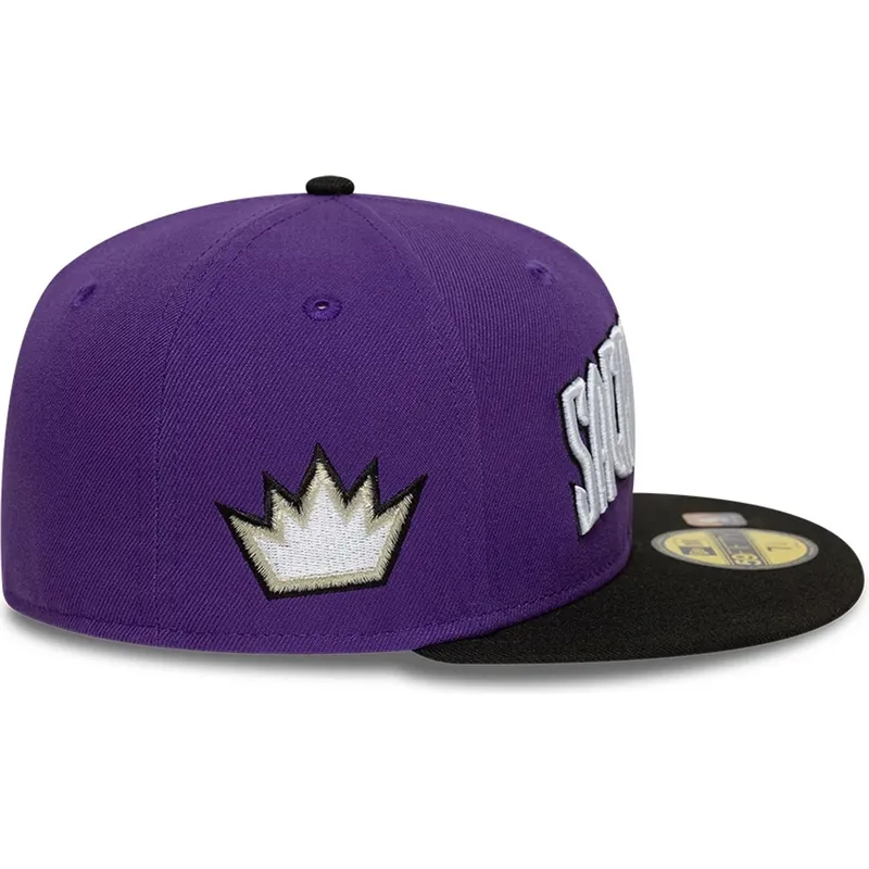flache-violett-schwarze-anliegende-59fifty-classic-kappe-von-sacramento-kings-nba-von-new-era