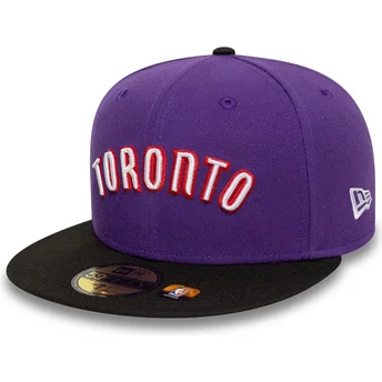 Gorra plana violeta y negra ajustada 59FIFTY Classic de...