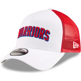 Καπέλο τύπου trucker λευκό και κόκκινο A Frame Classic των Golden State Warriors NBA της New Era