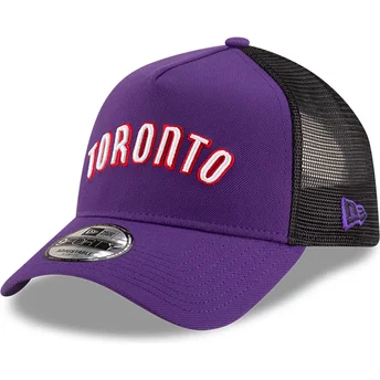 Καπέλο trucker μωβ και μαύρο A Frame Classic των Toronto Raptors NBA από την New Era