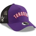 casquette-trucker-violette-et-noire-a-frame-classic-toronto-raptors-nba-new-era