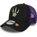 casquette-trucker-noire-et-violette-a-frame-classic-toronto-raptors-nba-new-era