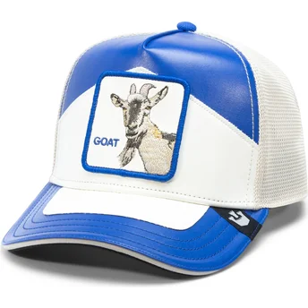 Casquette trucker bleue et blanche chèvre Moto Lamba Goat The Farm Goorin Bros.