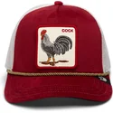 gorra-trucker-roja-y-blanca-gallo-cock-garnet-rooster-the-farm-jewel-tones-de-goorin-bros