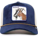 gorra-trucker-azul-y-blanca-cabra-sapphire-goat-the-farm-jewel-tones-de-goorin-bros