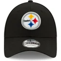 verstellbare-schwarze-kappe-9forty-the-league-der-pittsburgh-steelers-nfl-von-new-era
