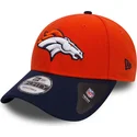 casquette-courbee-orange-et-bleue-marine-ajustable-9forty-the-league-denver-broncos-nfl-new-era