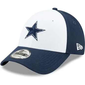 Ρυθμιζόμενο καπέλο με καμπύλη κορυφή 9FORTY The League των Dallas Cowboys NFL από την New Era σε λευκό και σκούρο μπλε