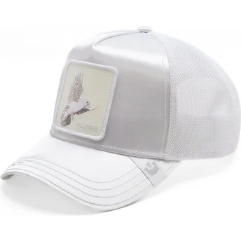 Casquette trucker blanche pigeon Blessed Hashtag The Farm Total Whiteout Goorin Bros.