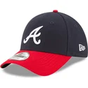 new-era-curved-brim-9forty-the-league-atlanta-braves-mlb-marineadjustable-cap-blau-und-rot