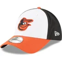 casquette-courbee-blanche-noire-et-orange-ajustable-9forty-the-league-baltimore-orioles-mlb-new-era