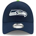 new-era-curved-brim-9forty-the-league-seattle-seahawks-nfl-adjustable-cap-marineblau