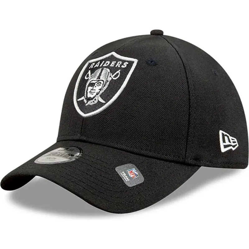 schwarze-verstellbare-gebogene-kappe-9forty-the-league-der-las-vegas-raiders-nfl-von-new-era