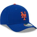 blaue-gebogene-snapback-kappe-9forty-m-crown-player-replica-der-new-york-mets-mlb-von-new-era