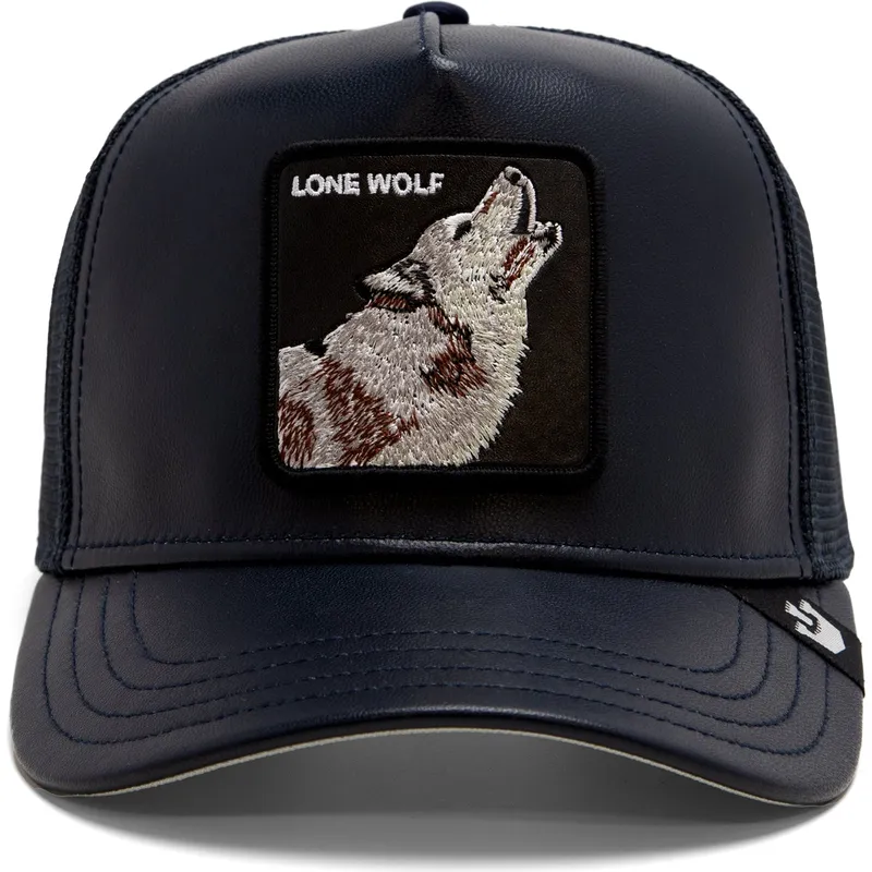 trucker-cap-marineblau-wolf-lone-shleather-wolf-the-farm-von-goorin-bros