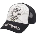 casquette-trucker-noire-et-blanche-death-before-ed-hardy