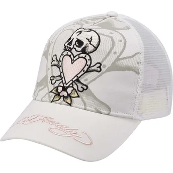 Λευκό καπέλο trucker Death Before από τον Ed Hardy