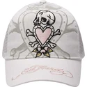 casquette-trucker-blanche-death-before-ed-hardy