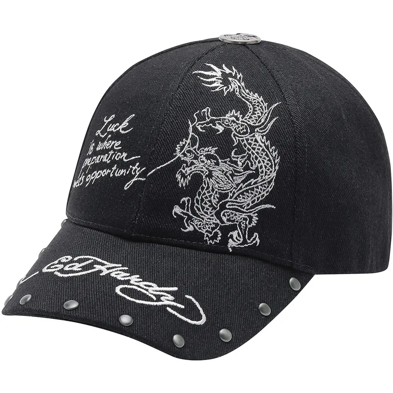 czapka-z-daszkiem-czarna-regulowana-lucky-dragon-ed-hardy