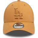 gorra-curva-marron-claro-ajustable-con-logo-marron-9forty-league-essential-de-los-angeles-dodgers-mlb-de-new-era