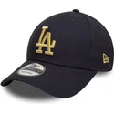 gorra-curva-azul-marino-ajustable-con-logo-dorado-9forty-metallic-de-los-angeles-dodgers-mlb-de-new-era