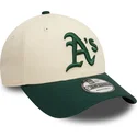 bojd-beige-och-gron-justerbar-keps-9forty-colour-block-fran-oakland-athletics-mlb-av-new-era