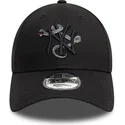 casquette-courbee-noire-ajustable-avec-logo-noir-9forty-icon-new-york-yankees-mlb-snake-new-era