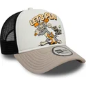 gorra-trucker-blanca-beige-y-negra-9forty-a-frame-de-tom-y-jerry-looney-tunes-de-new-era