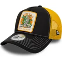 casquette-trucker-noire-et-jaune-9forty-a-frame-summer-patch-beat-the-heat-new-era