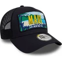 new-era-9forty-a-frame-license-plate-cities-and-beaches-maui-navy-blue-trucker-hat