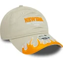 beige-verstellbare-damenkappe-9twenty-flame-visor-von-new-era