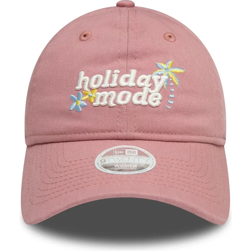 new-era-9twenty-holiday-mode-verstellbare-rosa-damenschirmmutze