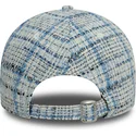 casquette-courbee-bleue-ajustable-pour-femme-9forty-tweed-new-york-yankees-mlb-new-era