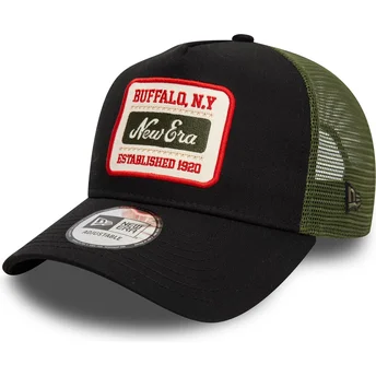 Czapka trucker czarna i zielona 9FORTY A Frame Patch od New Era