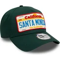 casquette-courbee-verte-snapback-9forty-a-frame-license-plate-santa-monica-villes-et-plages-new-era