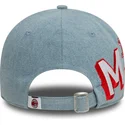 casquette-courbee-bleue-et-marron-ajustable-9forty-denim-ac-milan-serie-a-new-era