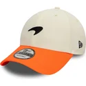 gorra-curva-blanca-y-naranja-ajustable-9forty-contrast-visor-de-mclaren-racing-formula-1-de-new-era