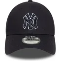 marinbla-bojd-keps-justerbar-med-marinblatt-logo-9forty-outline-fran-new-york-yankees-mlb-av-new-era
