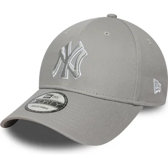 Casquette courbée grise ajustable 9FORTY Outline New York Yankees MLB New Era