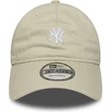 bojd-beige-justerbar-keps-9twenty-mini-logo-fran-new-york-yankees-mlb-av-new-era