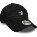 casquette-courbee-noire-ajustable-9twenty-mini-logo-new-york-yankees-mlb-new-era