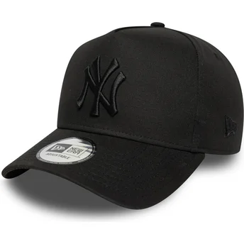 Καπέλο μαύρο snapback με καμπυλωτό γείσο και μαύρο λογότυπο E Frame League Essential των New York Yankees MLB της New Era