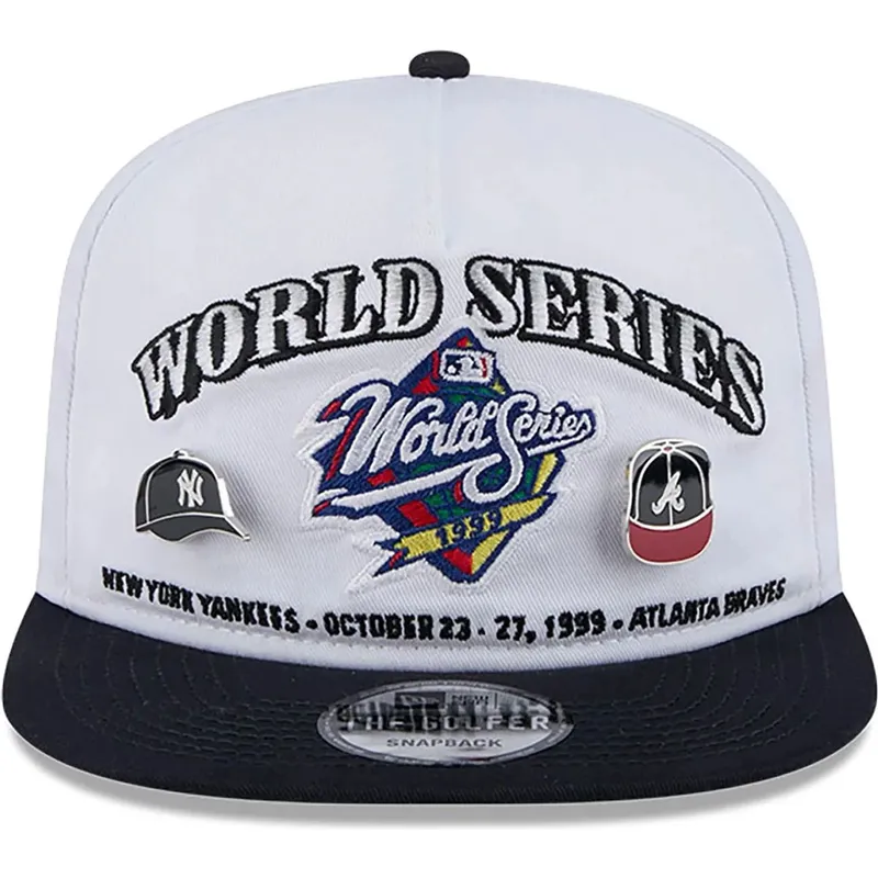 vit-och-svart-platt-snapback-keps-golfer-championship-pin-fran-new-york-yankees-atlanta-braves-mlb-av-new-era