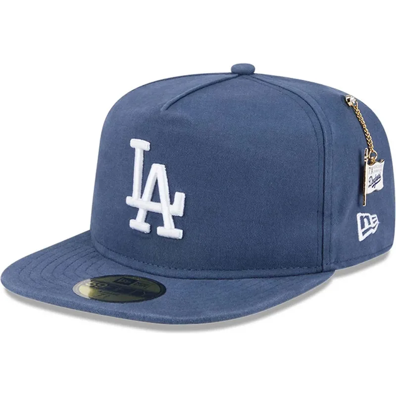 los-angeles-dodgers-mlb-new-era-59fifty-a-frame-championship-side-flag-angepasste-blaue-flat-cap